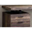 Bureau contemporain pour bureau à la maison, l 48 po, plateau en stratifié brun, pieds en métal noir, avec bureau pour ordinateur portable de 48 po pour bureau, surface, cadre, configuration réversible,