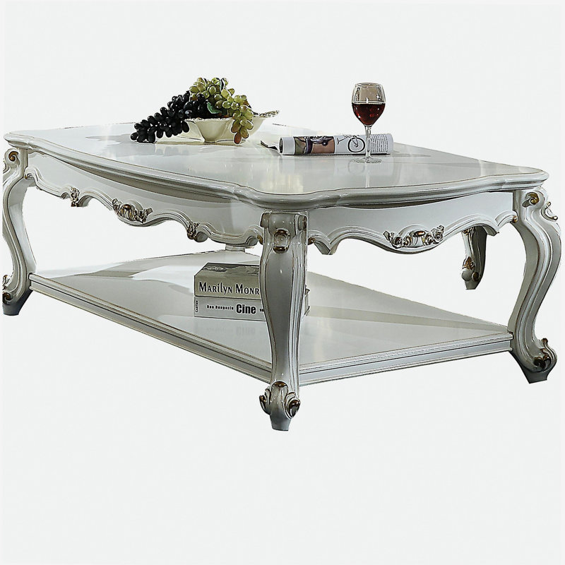 Table basse Vestavia à 1 tablette en perle antique