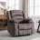 37.1" Wide Modern and Super Soft Overstuffed Power Standard Recliner with Padded Armrest