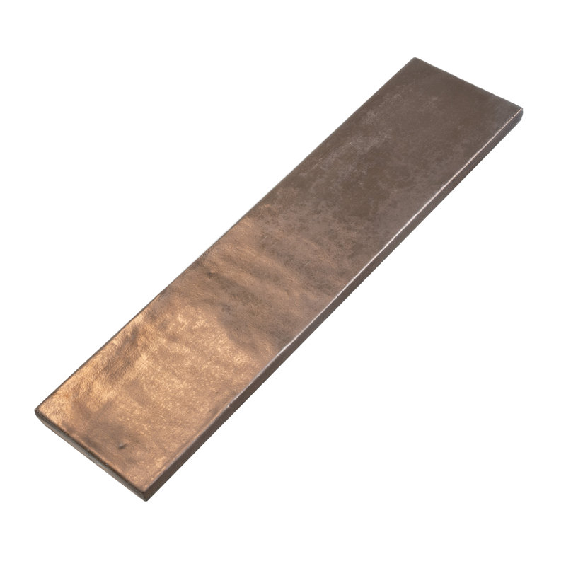 Bravura 2.5 X 10 In. Matte Golden Ochre Ceramic Subway Wall Tile (5.06 Sq Ft/Case) - 30 Pack, Bronze