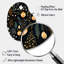 Charme de jardin rustique noir et jaune - horloge murale en métal de forme unique florale, impression d'horloge murale asymétrique Cottage-105483427