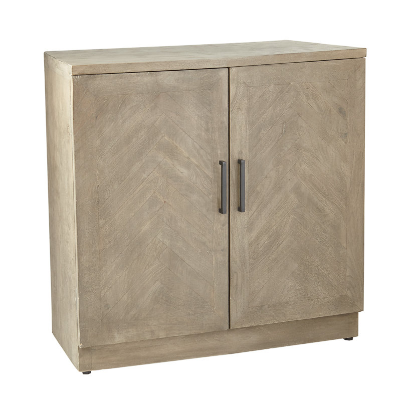 Luanda Rustic Wood Accent Cabinet