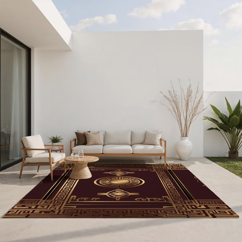 Tapis intérieur et extérieur Enchanted Opus, Rectangulaire 3 pi x 5 pi