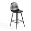 Swivel Upholstered Counter Stool with Metal Frame