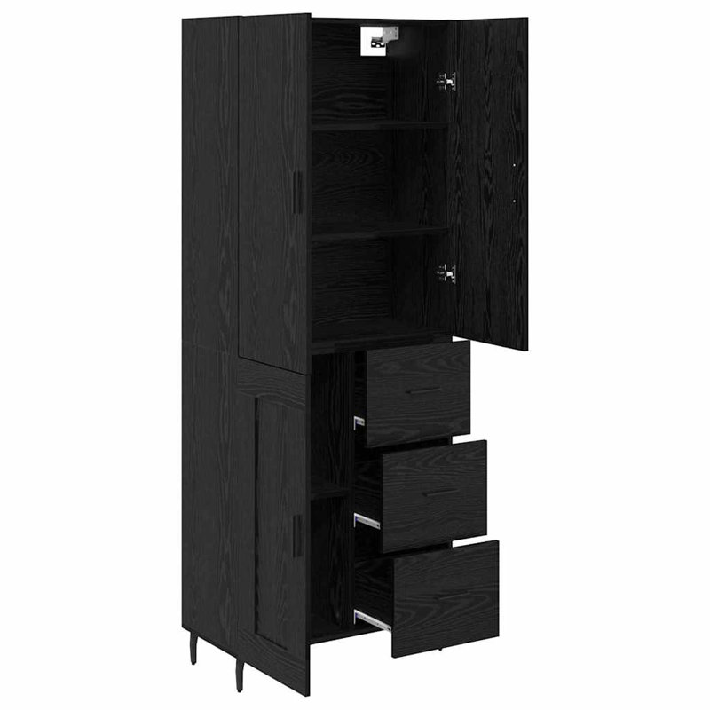 69.5cm Sideboard, Black Oak