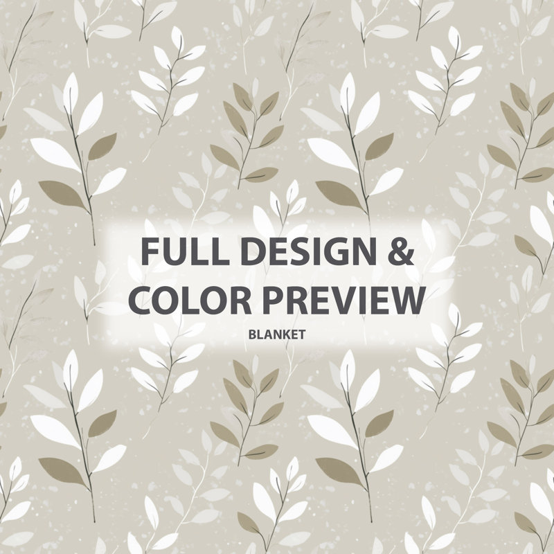 Jeté doux Meadow Fern Meadow III, Cream/Beige Floral 2