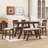 6 - Person Four Leg Dining Set-1171073562-1171073564-1171073565