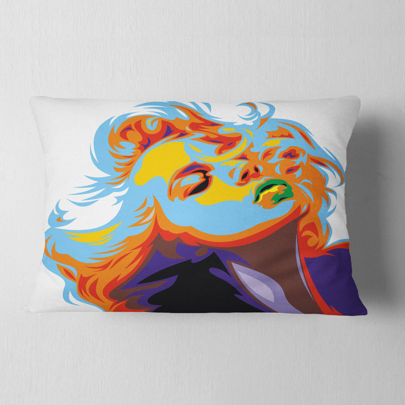 Coussin imprimé "Blonde Girl Art - Autres"