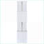 Bibliothèque 4 niveaux blanc neige moderne et argent chromé | Bois et métal | Contemporain