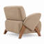 Fauteuil d'appoint moderne et compact en velours, avec accoudoirs incurvés et pieds en bouleau massif, idéal pour le salon, le bureau ou la pièce à vivre.-1983379831