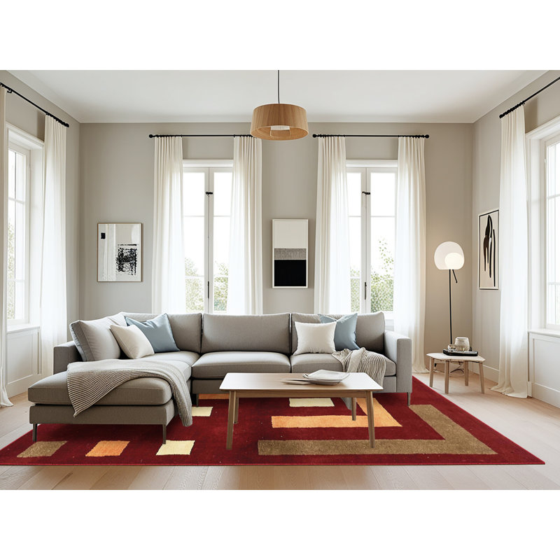 Tapis abstrait moderne 5599, Rectangle 8 pi x 12 pi
