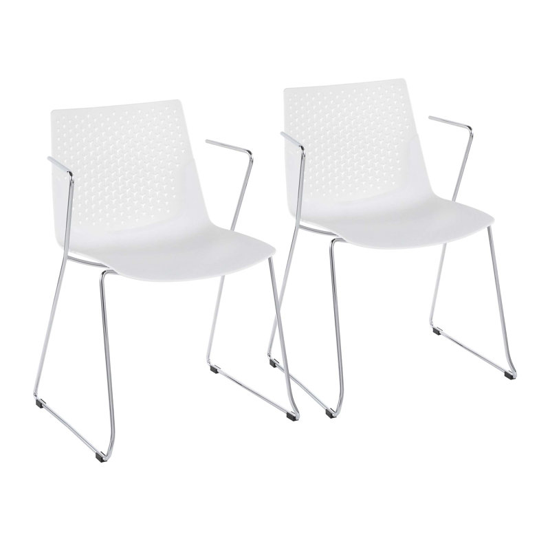 Chaise Matcha par LumiSource - ensemble de 2, Blanc