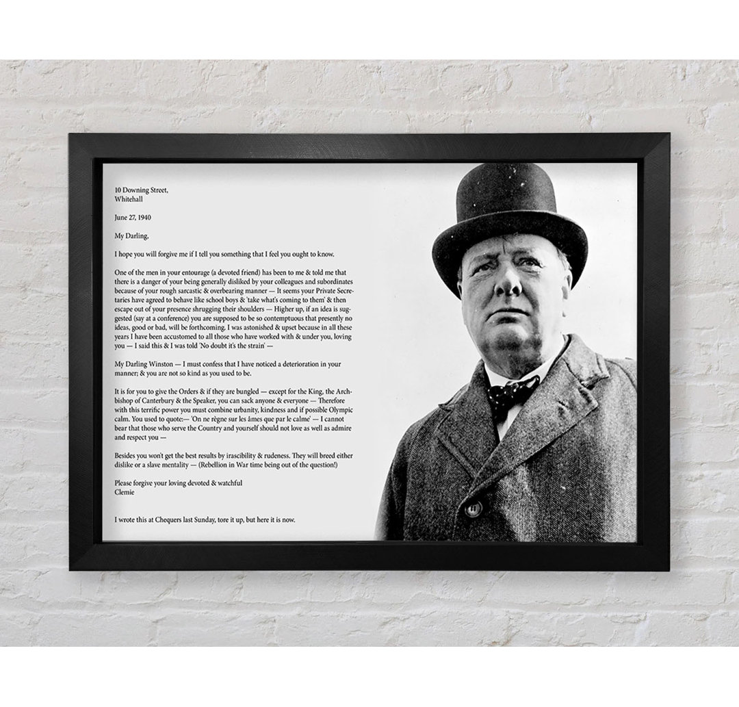 McMinnville Motivational Quote Winston Churchill Gerahmter Druck Wandkunst