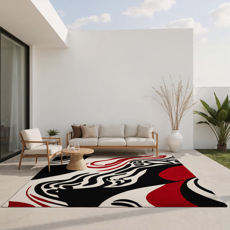 Tapis intérieur et extérieur Fiery Harmony, Rectangulaire 2 pi x 3 pi