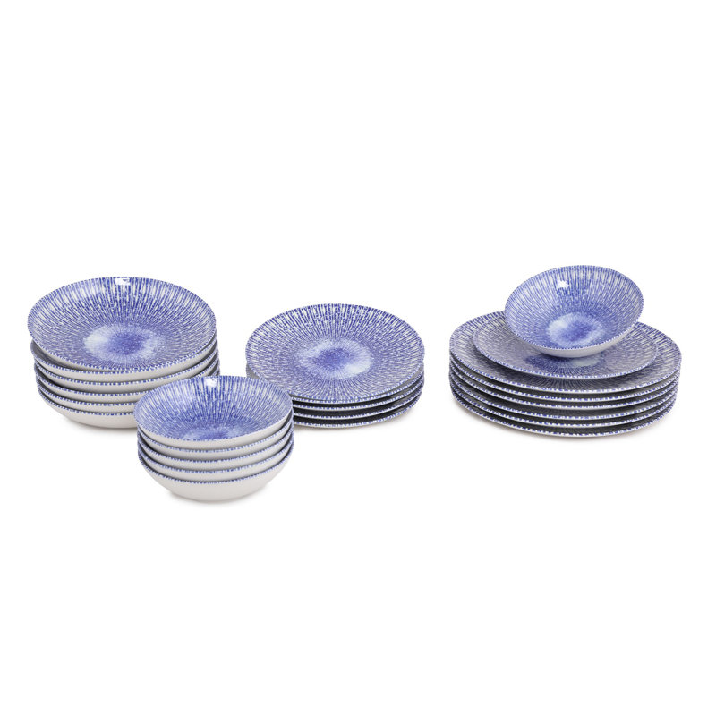 Palais Piece Porcelain China Dinnerware Set - Service for 6