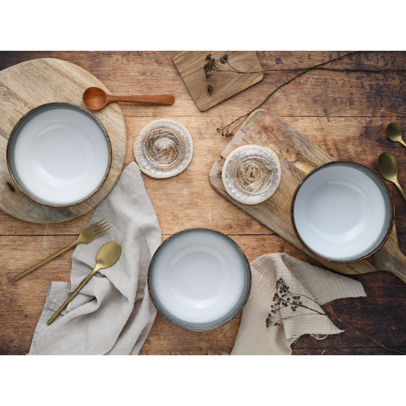 Cascade Buddha Bowl Set, Grey/Cream