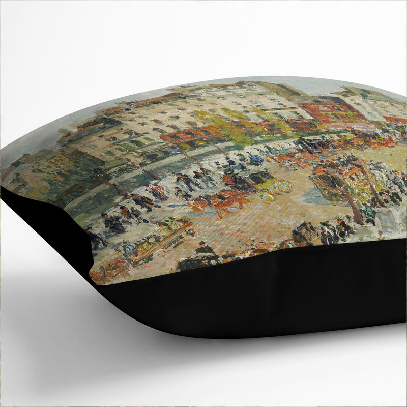 Square Cushion, 40cm H x 40cm W x 15cm D, Black