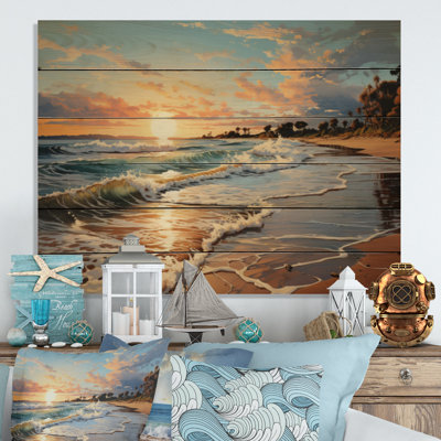 Beach Sandy Serenade I sur bois