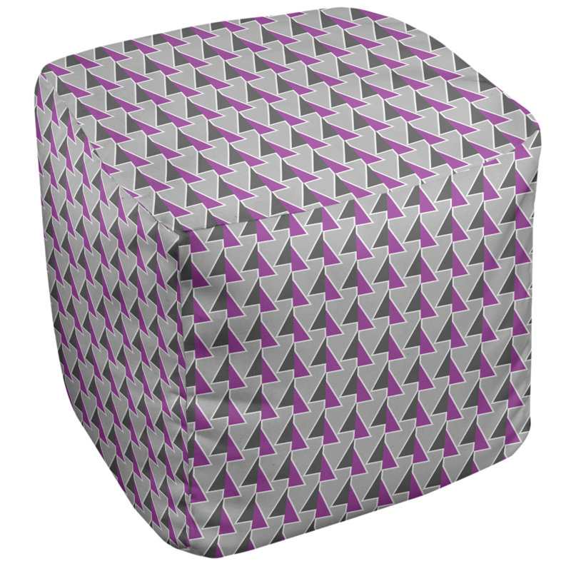 Repose-pieds cube à motif shifted arrows, H 13 po x l 13 po x P 13 po, Violet