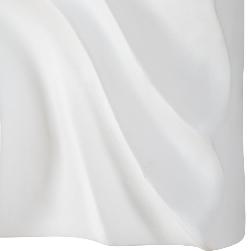 Orren Ellis Snowdrift Scultped White Wall Decor, Set Of 4