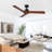 52" Black Lowe Profile Ceiling Fan without Light