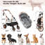 Poussette stable à 4 roues pour animaux de compagnie Pirecart pour chiens / chats de taille moyenne (55 lb maximum) - Conception convertible 3 en 1 avec support amovible et mécanisme de pliage en un clic-112650737