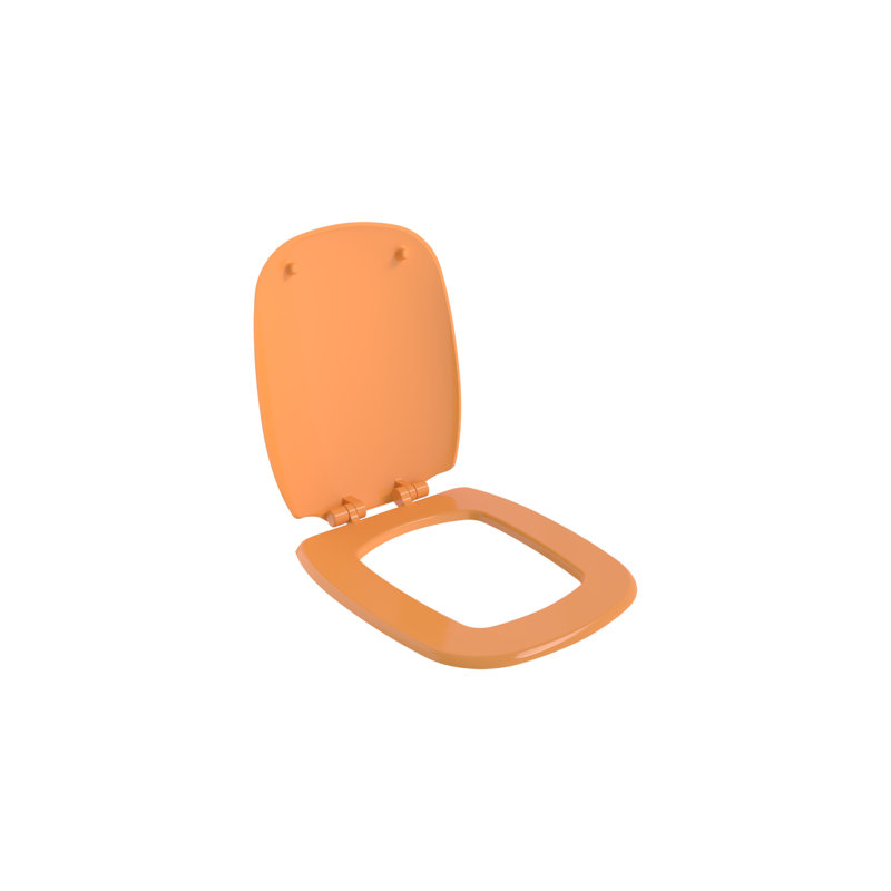 Fenice Soft Close Toilet Seat, Gloss Mandarin Yellow