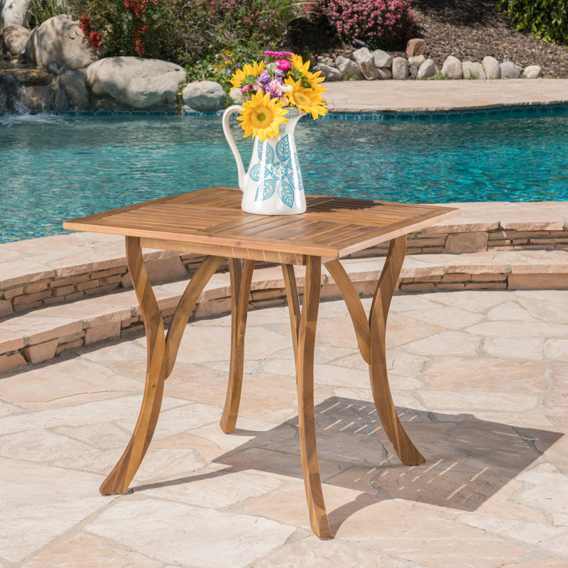 Wood 31.5'' Square Table With Finish - Creating An Attractive Patio Making More