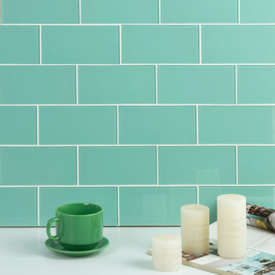 Quality Value Series 3" x 6" Straight Edge Glass Mosaic Subway Tile