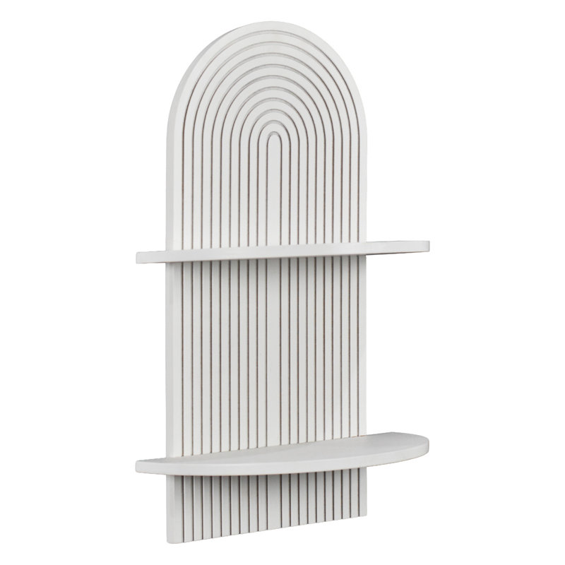  Tablette murale flottante 2 niveaux White Boho, Blanc