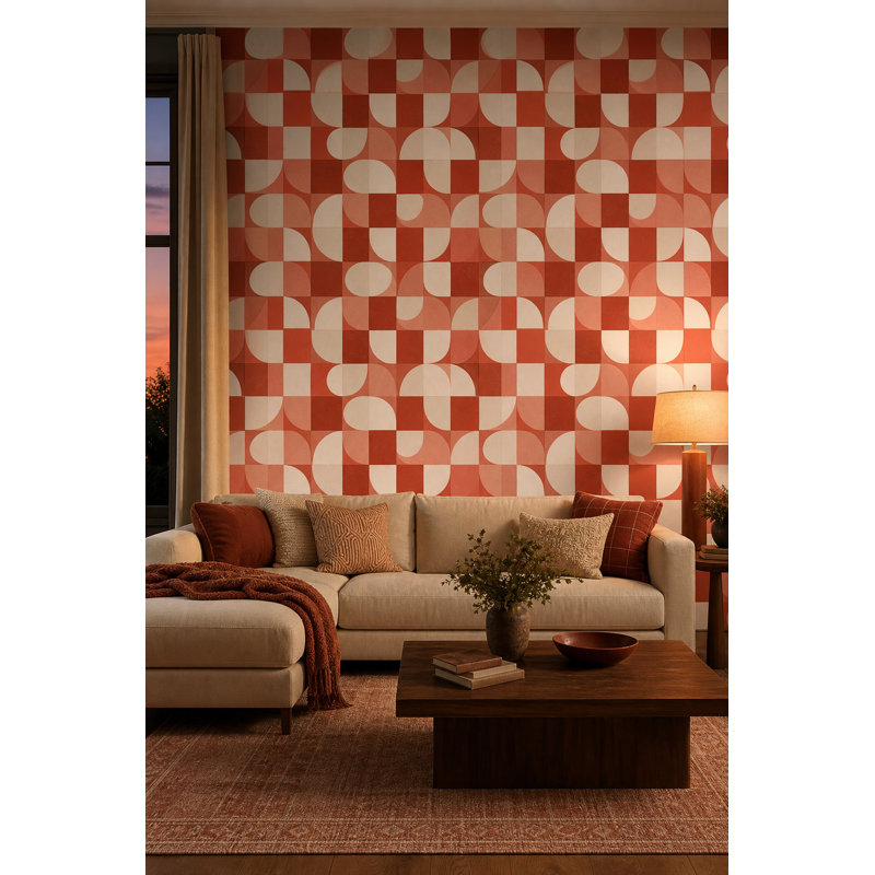 Papier peint moderne Mid-Century, Non-Woven Non-Pasted