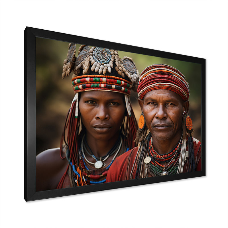 «Clapperton African Tribes», impression sur toile, Cadre photo noir, H 12 po x l 20 po x P 1 po