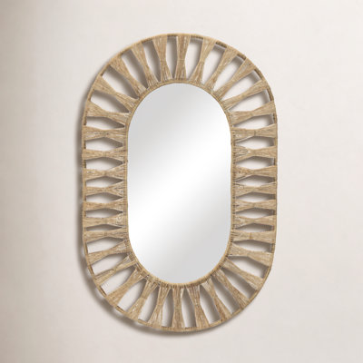 Ojai Oval Jute Beveled Wall Mirror