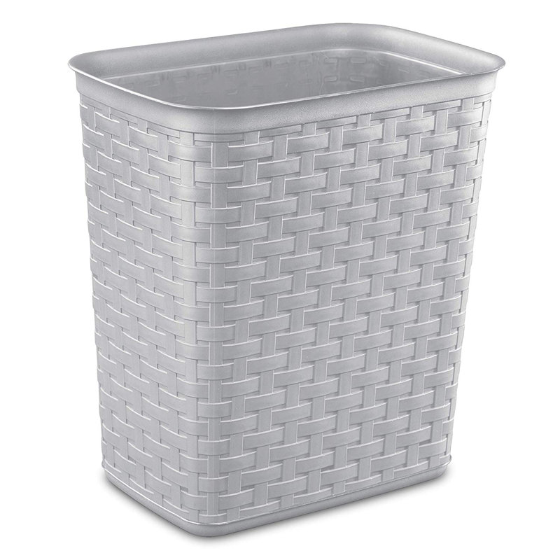 3.4 Gallon Open Plastic Waste Basket