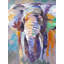 Elephant In Pastel Color Print On Canvas-98694260