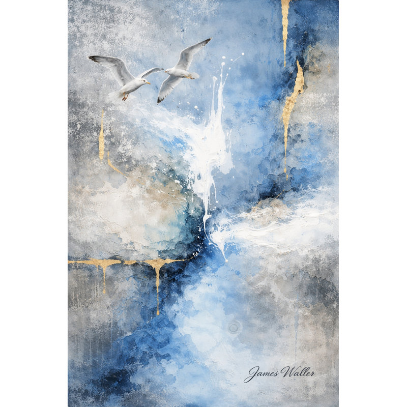 «Seabird Sky», art mural sur toile tendue, L 24 po x H 36 po x P 1,5 po