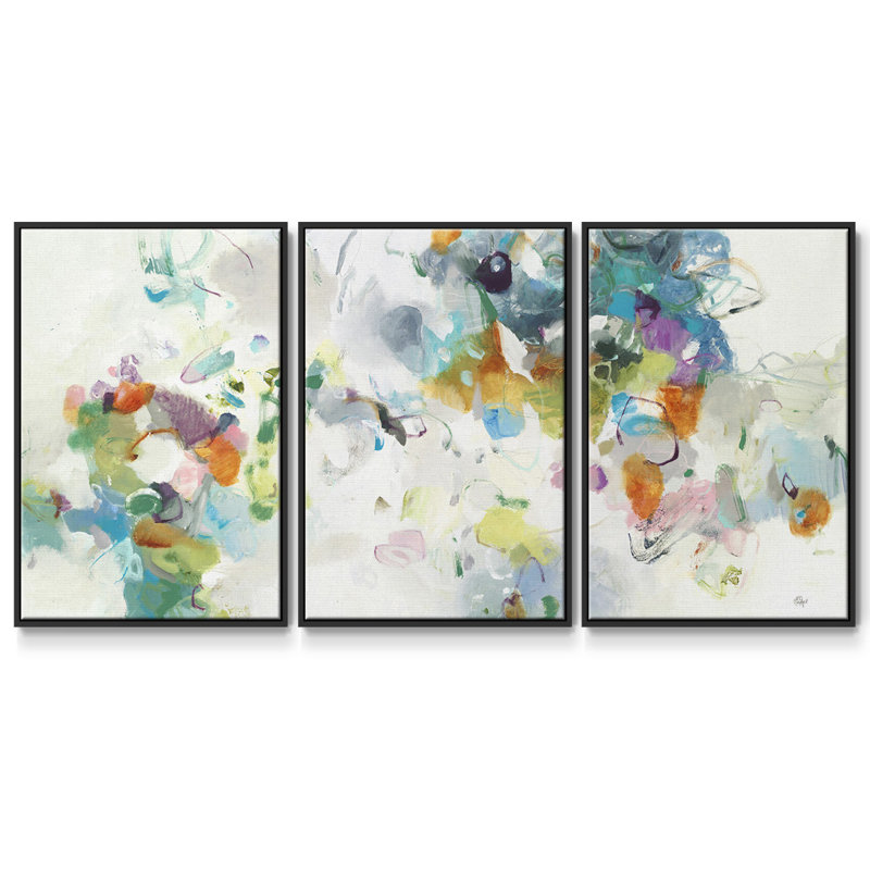 Chaque jour - Toile encadrée multi-pièces, Noir, H 24 po x l 48 po x P 2 po