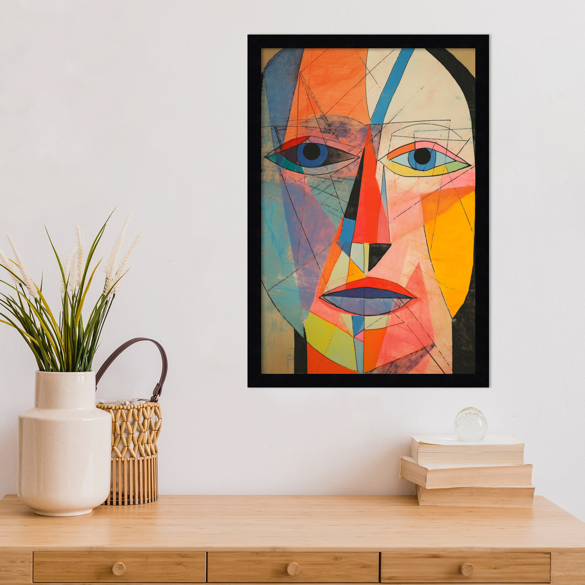 The Face by Treechild, 21" H x 15" W, Black