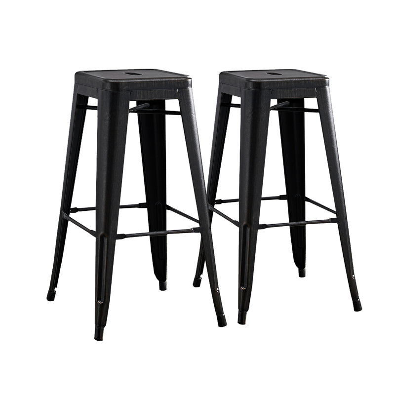 Tabourets de bar en métal rustiques