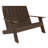 Byrnes Recycled Plastic Double Adirondack Loveseat-95568585