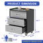 Metal Storage Cabinet With Wheels, 3 Drawer Tool Cabinet, Entryway Cabinet