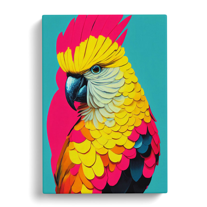 Cockatoo Pop - Wrapped Canvas, 60cm H x 40cm W x 3cm D