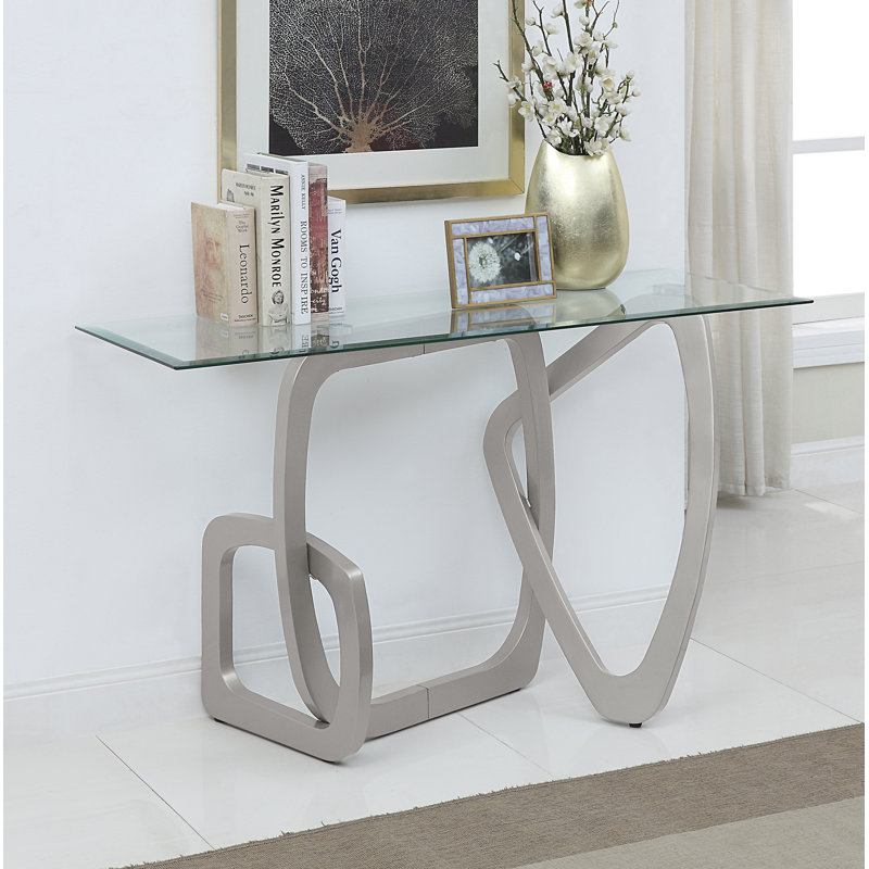 Hyatt 48'' Glass Top Console Table