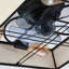 Ventilateur de plafond encastré carré en tissu et en métal de 16,6 pouces avec 7 pales PC au fini noir pour une utilisation de style maison de campagne