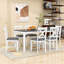 Ensemble de table de salle à manger moderne 7 pièces avec 6 chaises rembourrées pour la salle à manger-1230215851