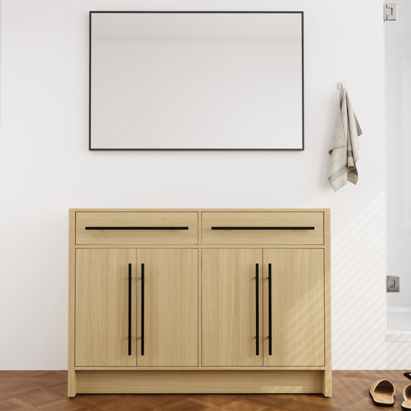 48'' Double Bathroom Vanity Base Without Top