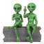 Ensemble de 2 statues de jardin Anketell-719820450