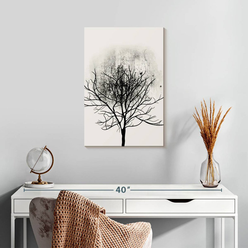 Harnek Black Tree Study, 24" H x 16" W