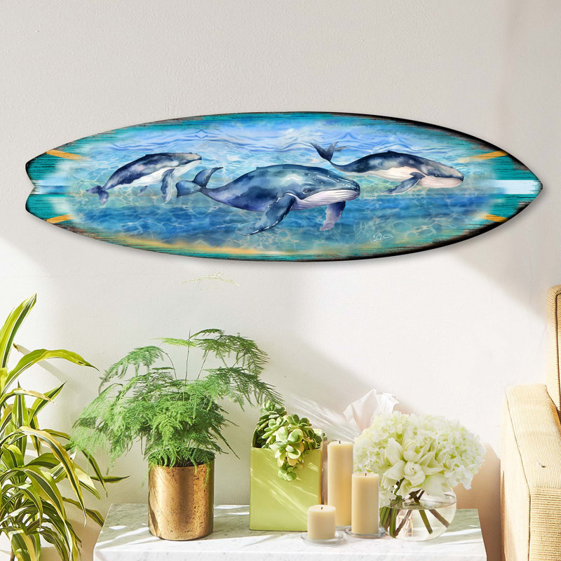 Handmade Nautical & Beach Wall Decor on Wood, 13.5" H x 48" W x 1" D