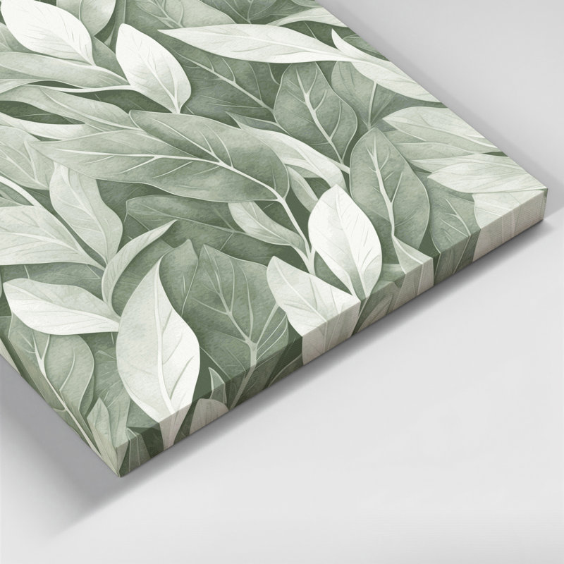 "Watercolor Botanical 63", art mural sur toile brune